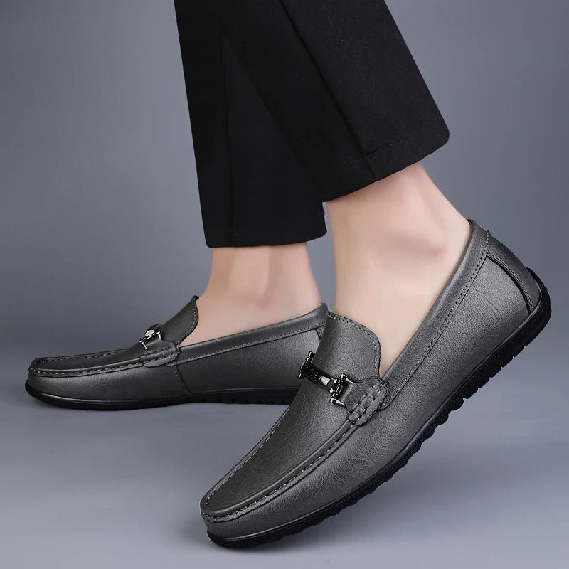 Edmund Men's Leather Slip On Loafers 10