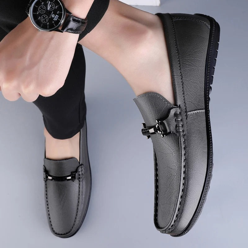 Edmund Men's Leather Slip On Loafers 6