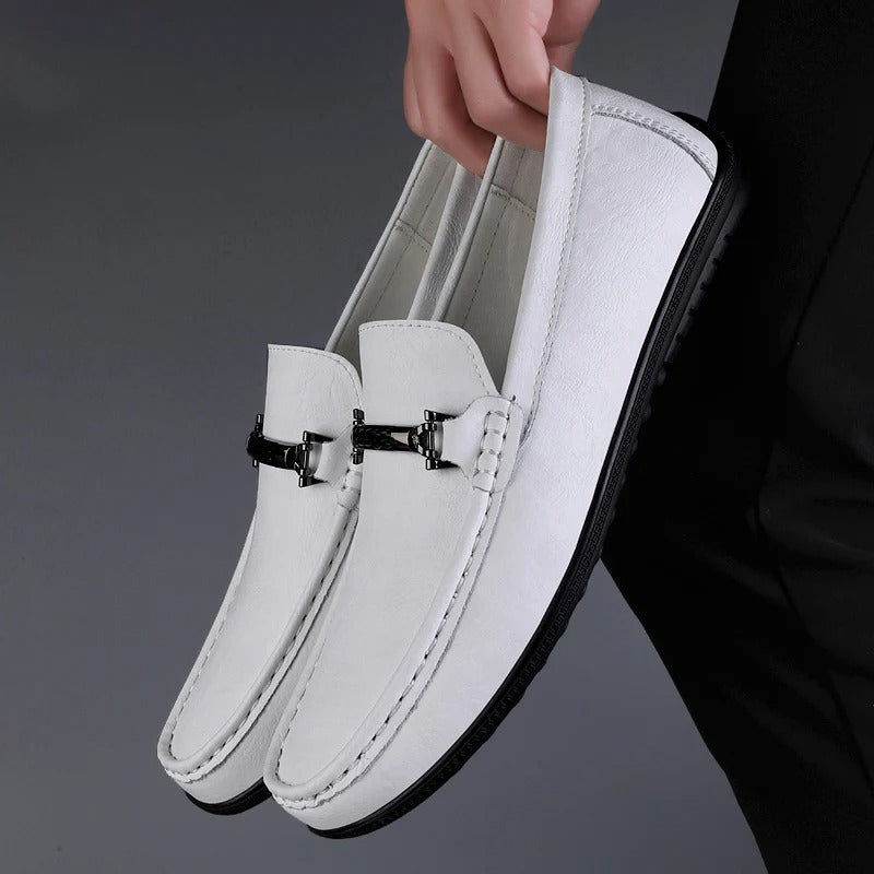 Edmund Men's Leather Slip On Loafers 8