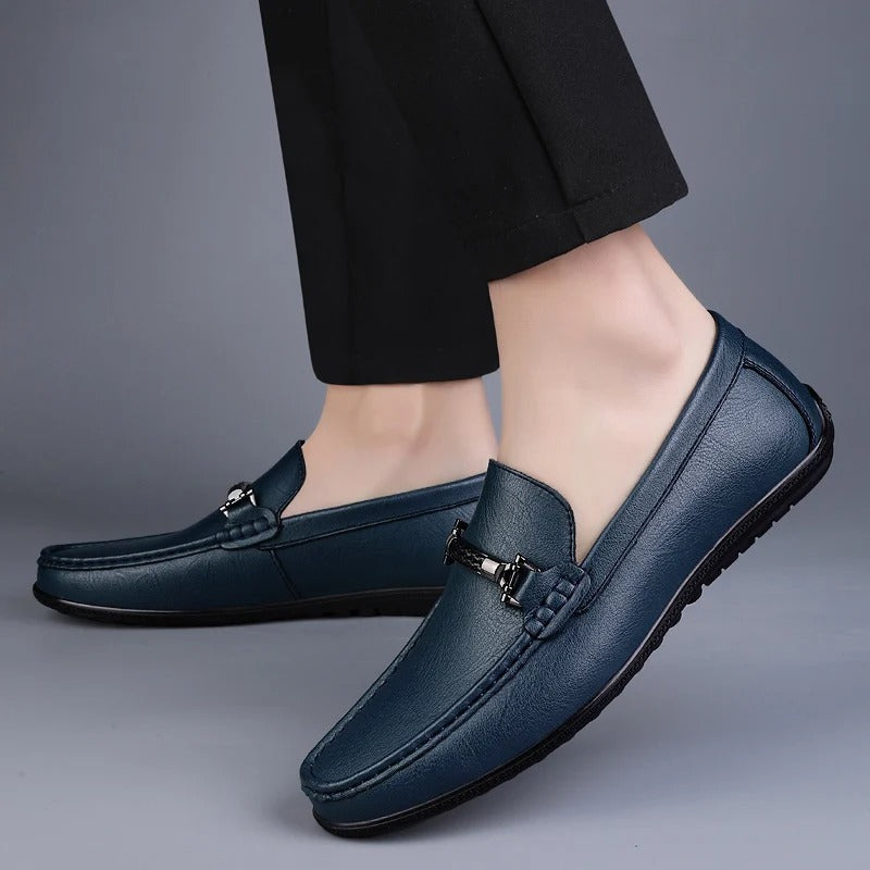 Edmund Men's Leather Slip On Loafers 9