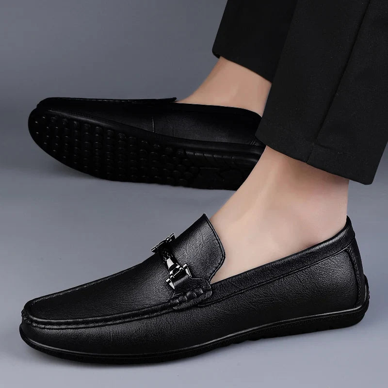 Edmund Men's Leather Slip On Loafers 4