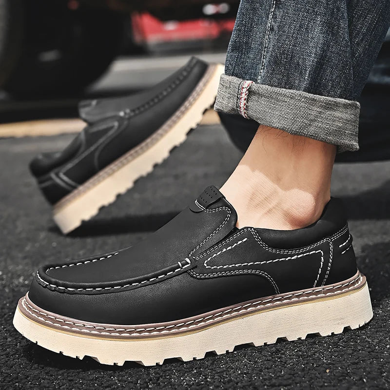 Archie Men's Leather Slip On Loafers 6