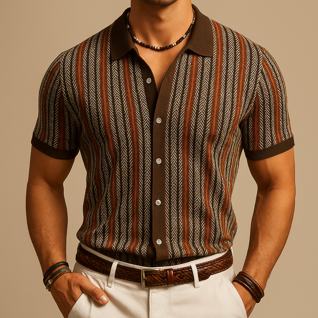 Aaron Men's Knitted Polo Shirt 2