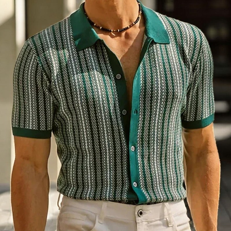 Aaron Men's Knitted Polo Shirt 7