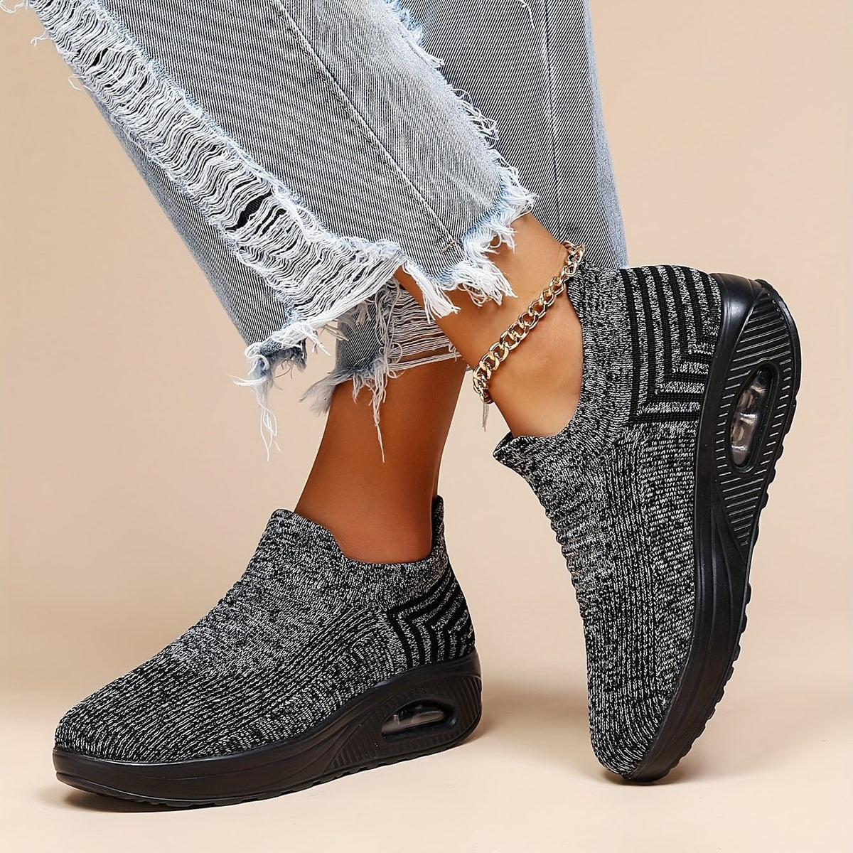 Women's Knit Platform Sneakers