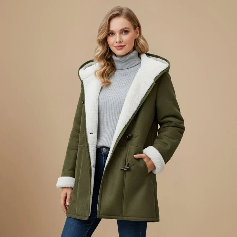 Women's Oversized Shearling-Lined Duffle Coat