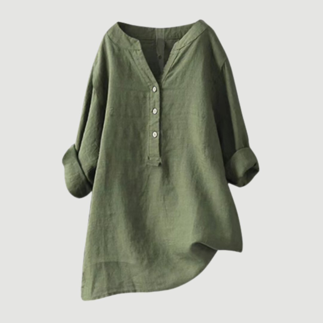 Women's Oversized Tunic Blouse - Green