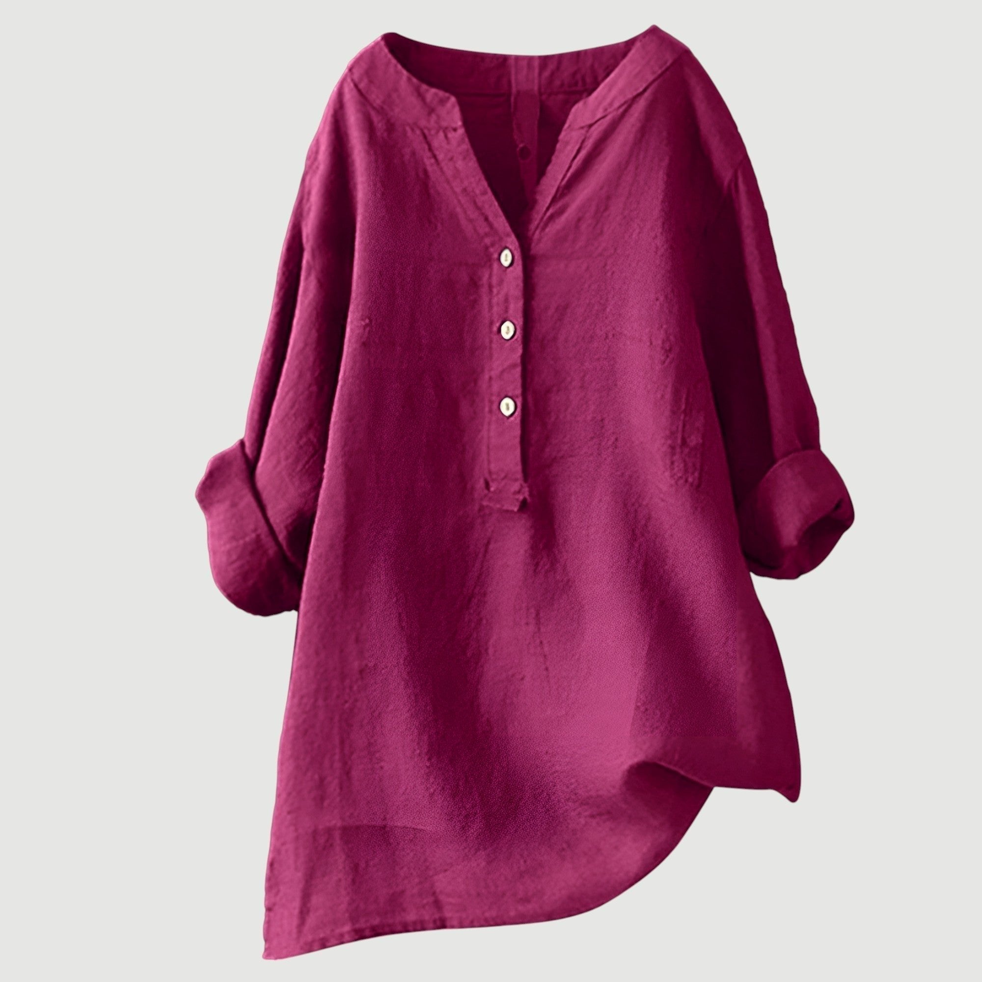 Women's Oversized Tunic Blouse - Rose Pink