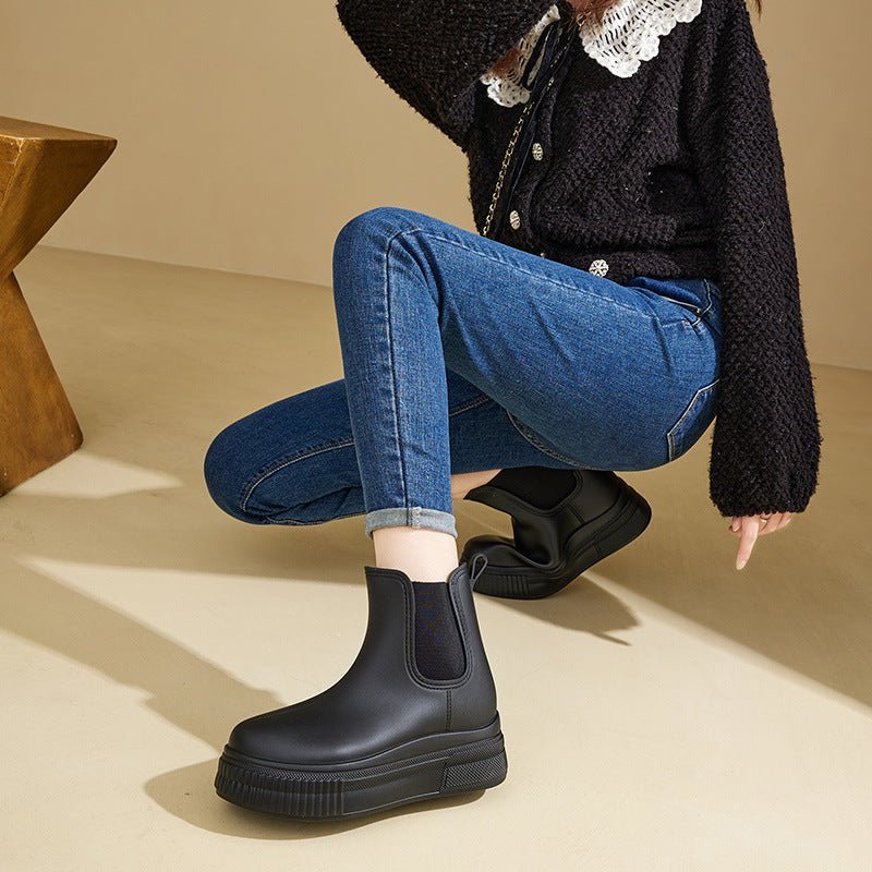Women's Platform Chelsea Rain Boots