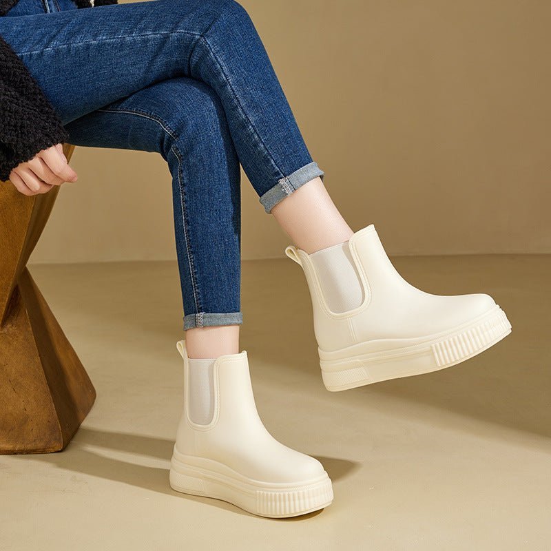 Women's Platform Chelsea Rain Boots