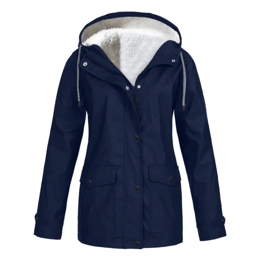 Women's Rain Faux Fur Jacket - Blue