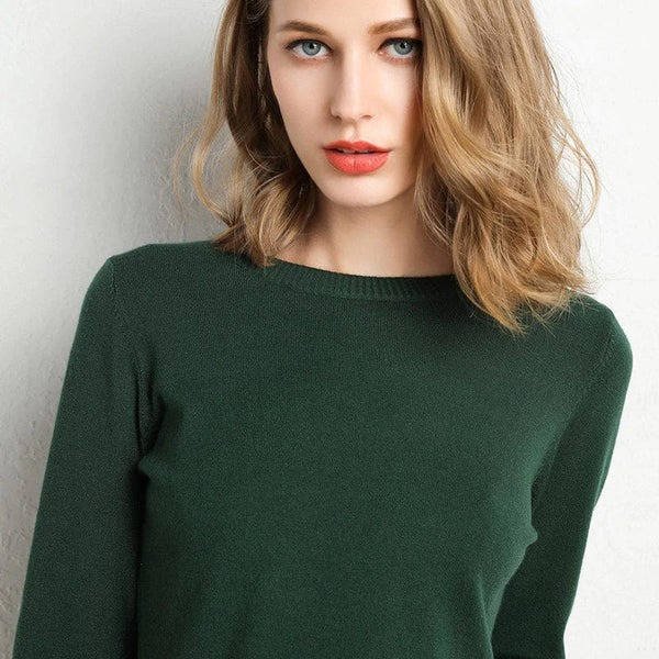 Women's Wool Crew Neck Sweater