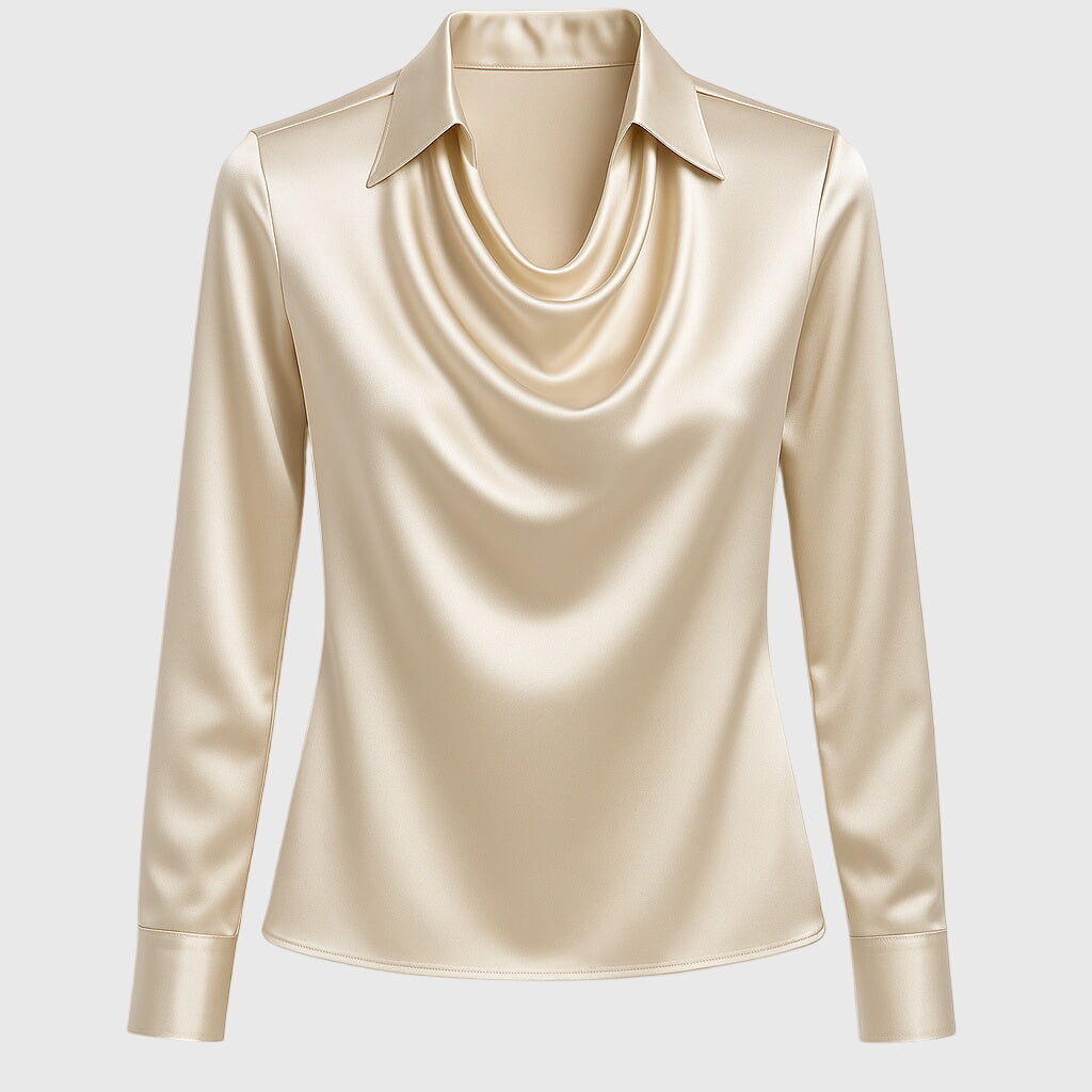 Adelaide Women's Satin Collared Blouse 10