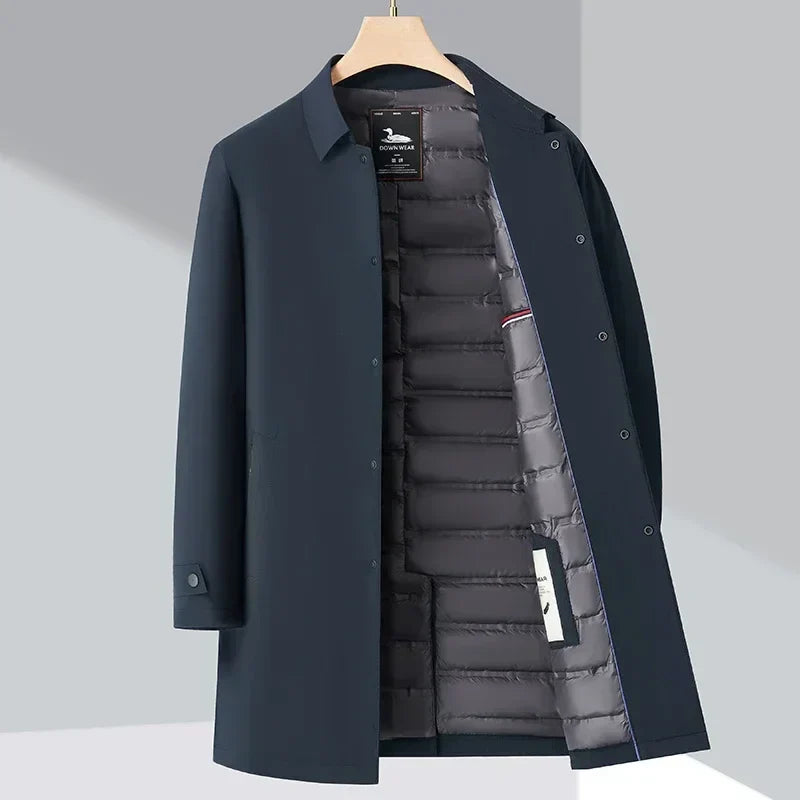 Alec Men's Quilted Trench Coat 1