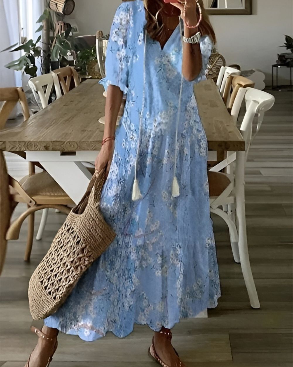 Alice Women's Printed V Neck Maxi Dress 4