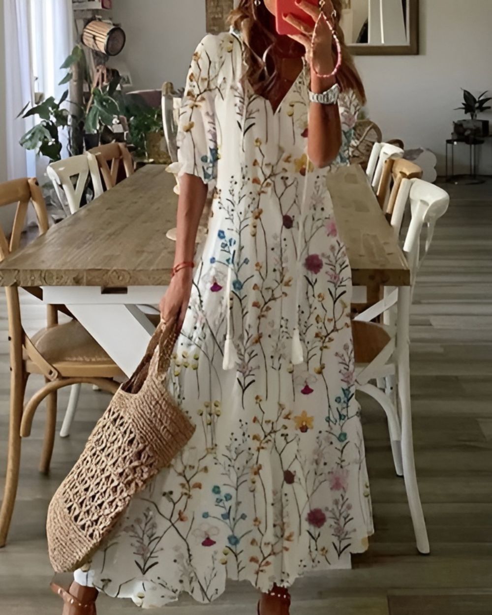 Alice Women's Printed V Neck Maxi Dress 7
