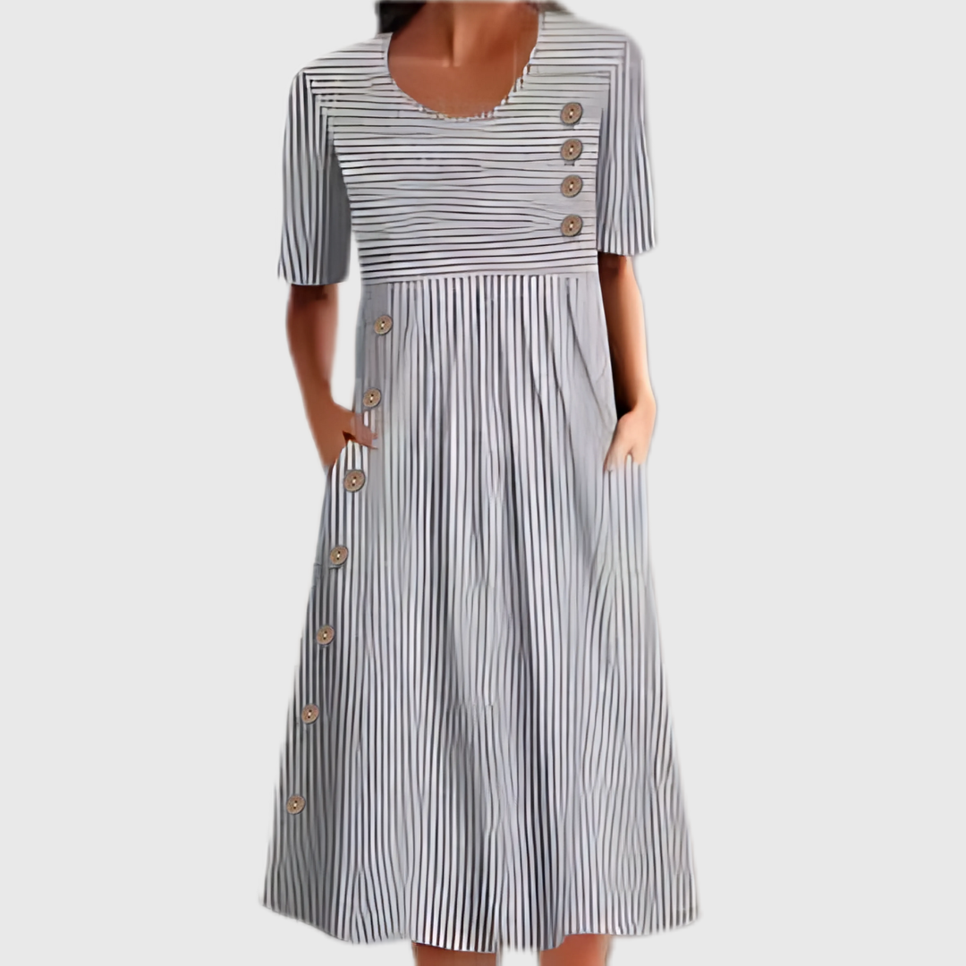 Alice Women's Striped Cotton Midi Dress 2