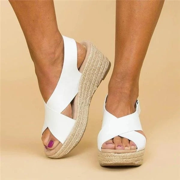 Amber Women's Espadrille Platform Wedges 2