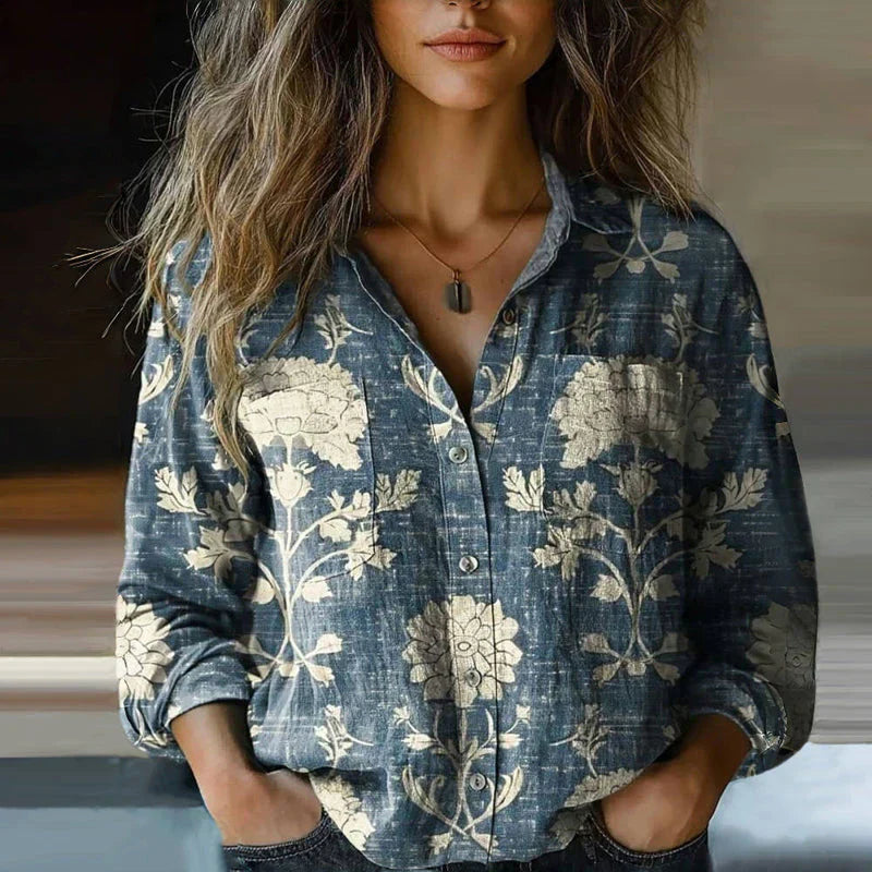Amelia Women's Printed Cotton Blouse 3