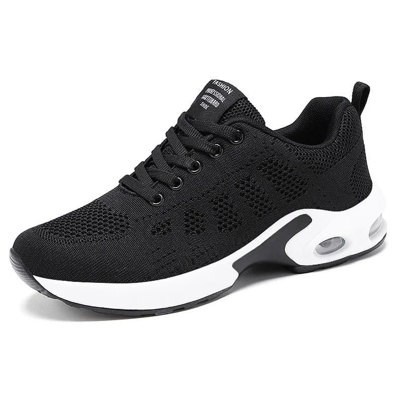 Women's Color-Block Knit Sneakers - Black
