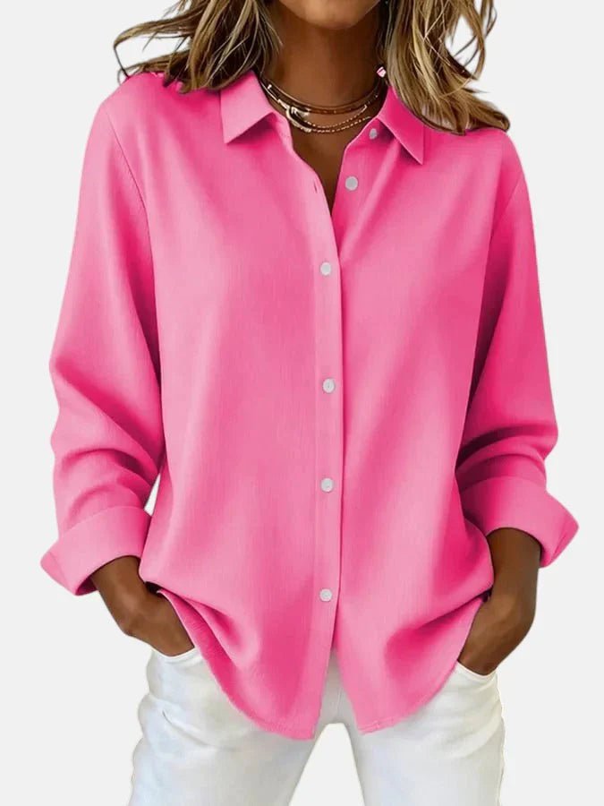 Women's Oversized Blouse - Fuchsia