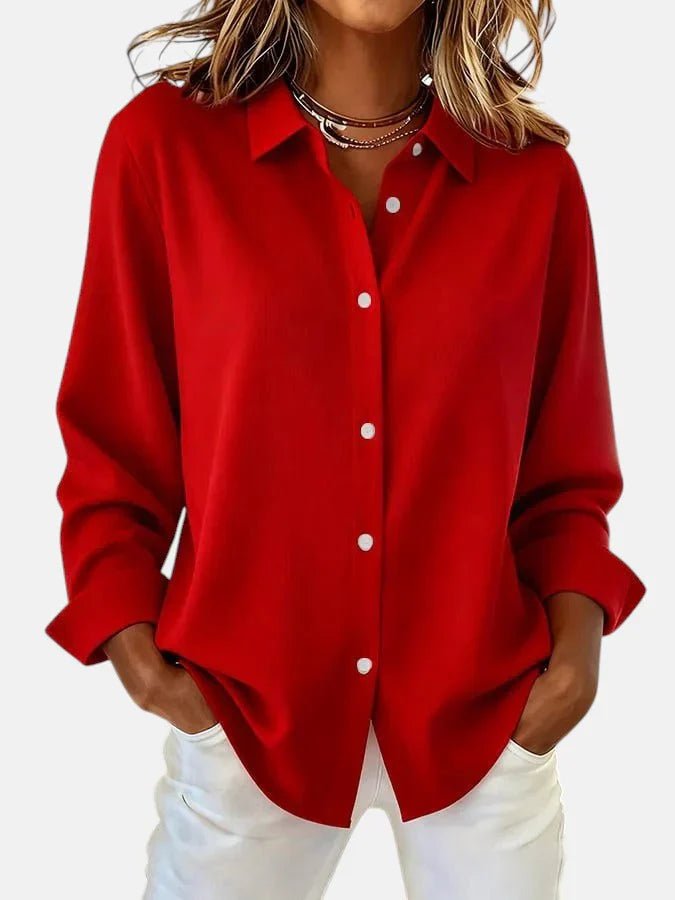 Women's Oversized Blouse - Red