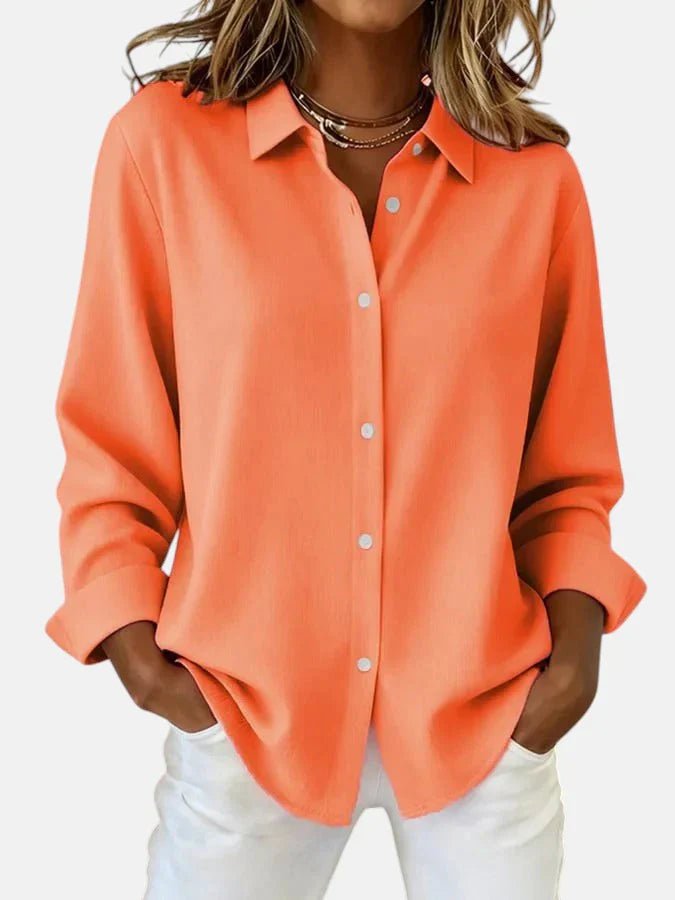Women's Oversized Blouse - Orange