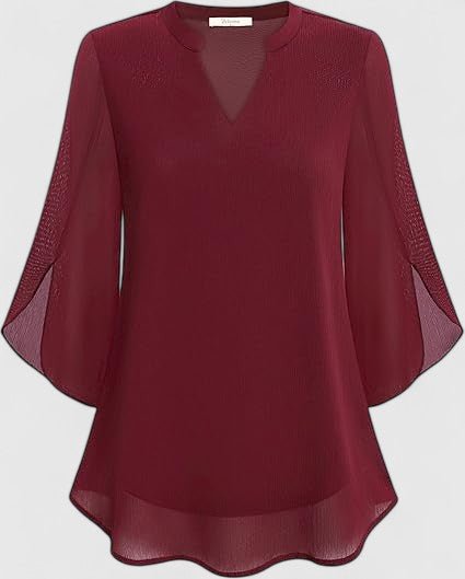 Women's V-Neck Chiffon Blouse