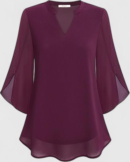 Women's V-Neck Chiffon Blouse
