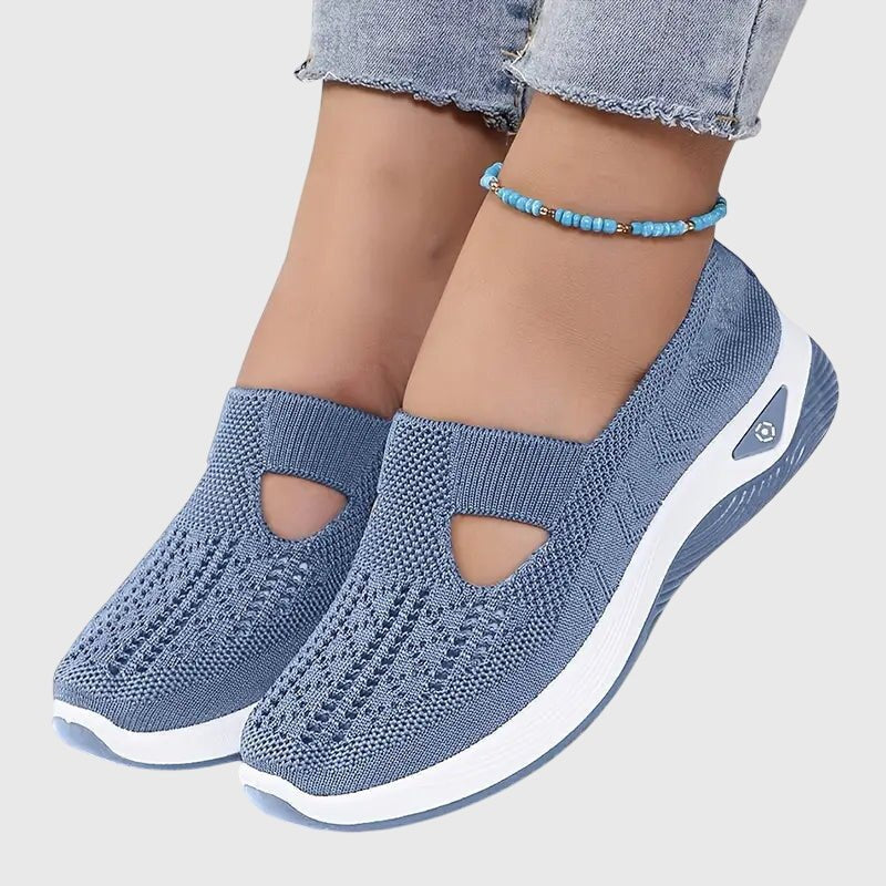 Women's Platform Knit Sneakers - Blue