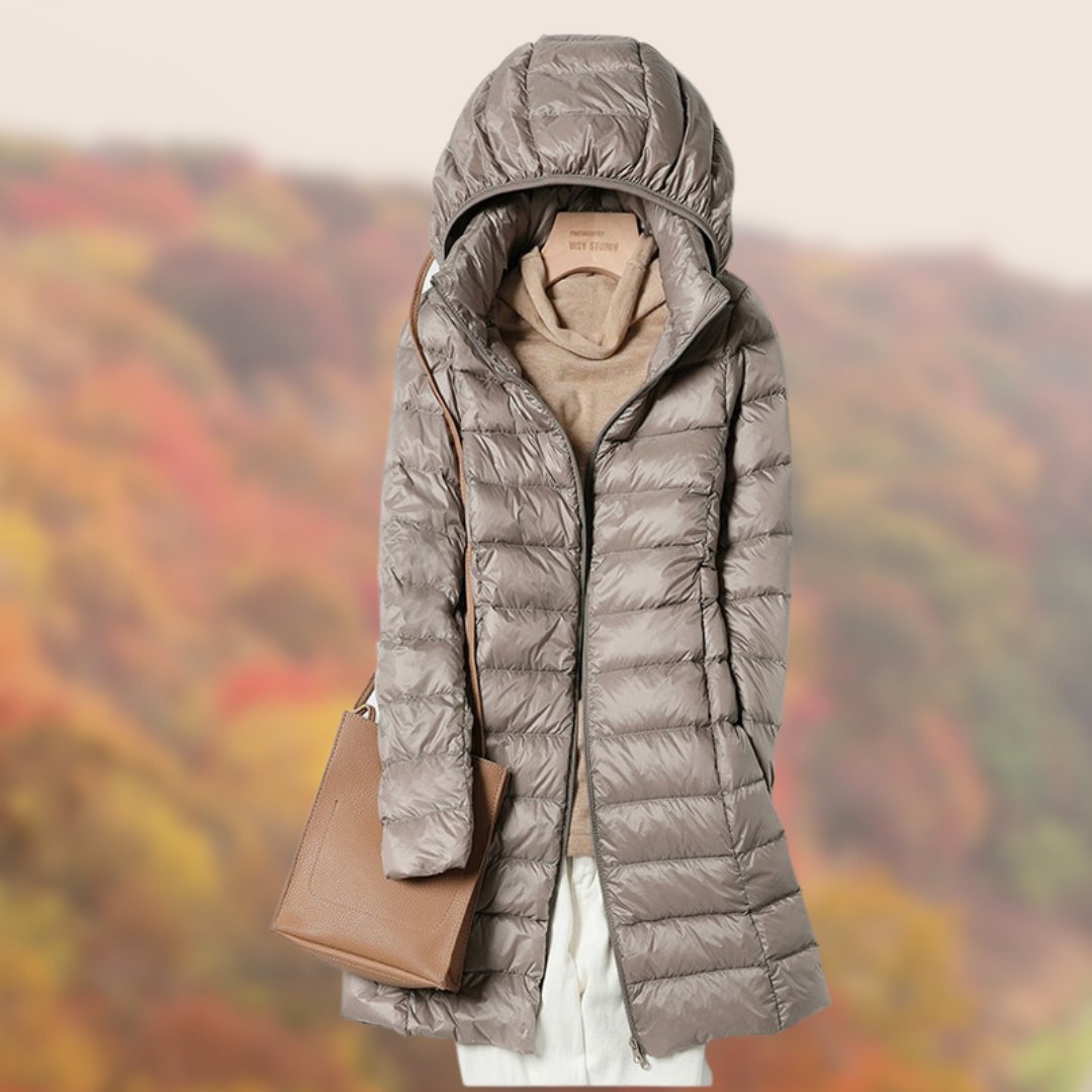 Women's Puffer Coat - Khaki