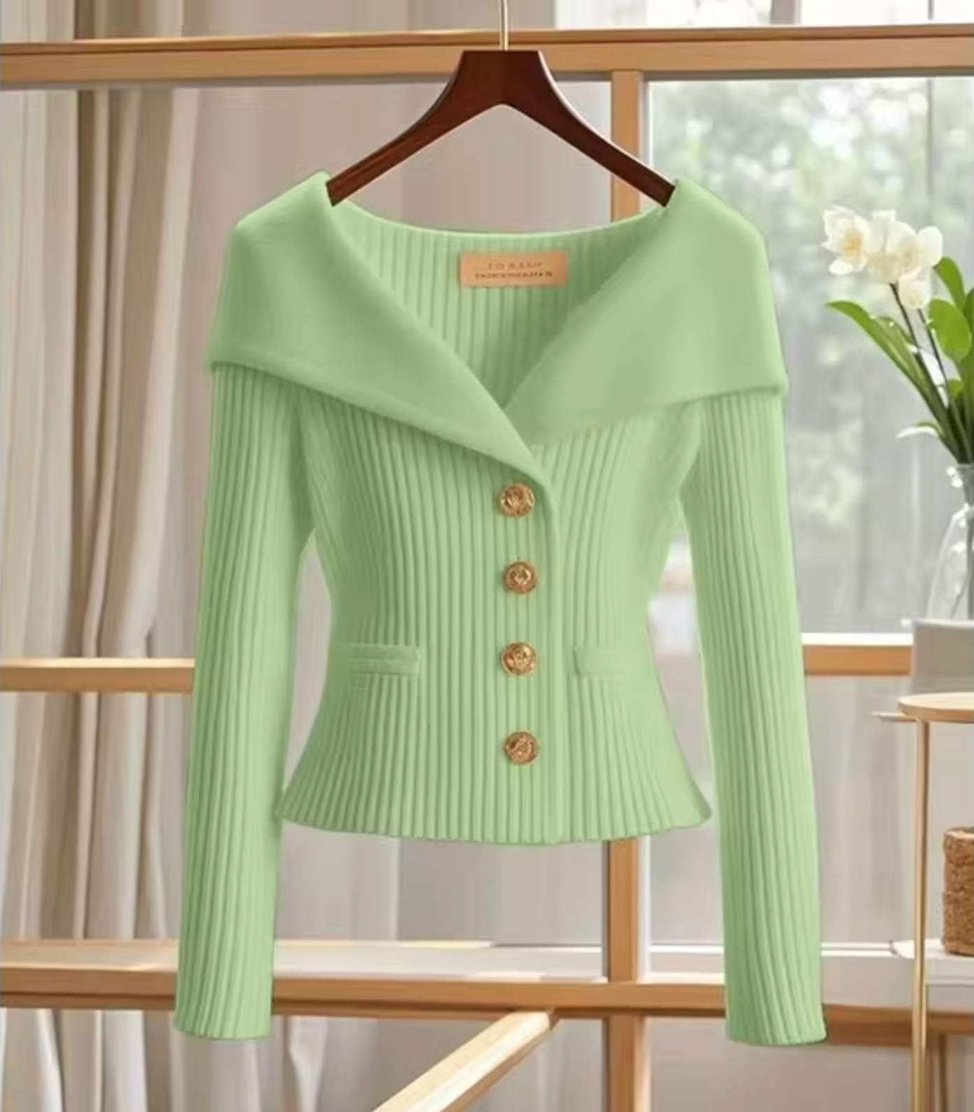Aurora Women's Ribbed Off Shoulder Cardigan 2