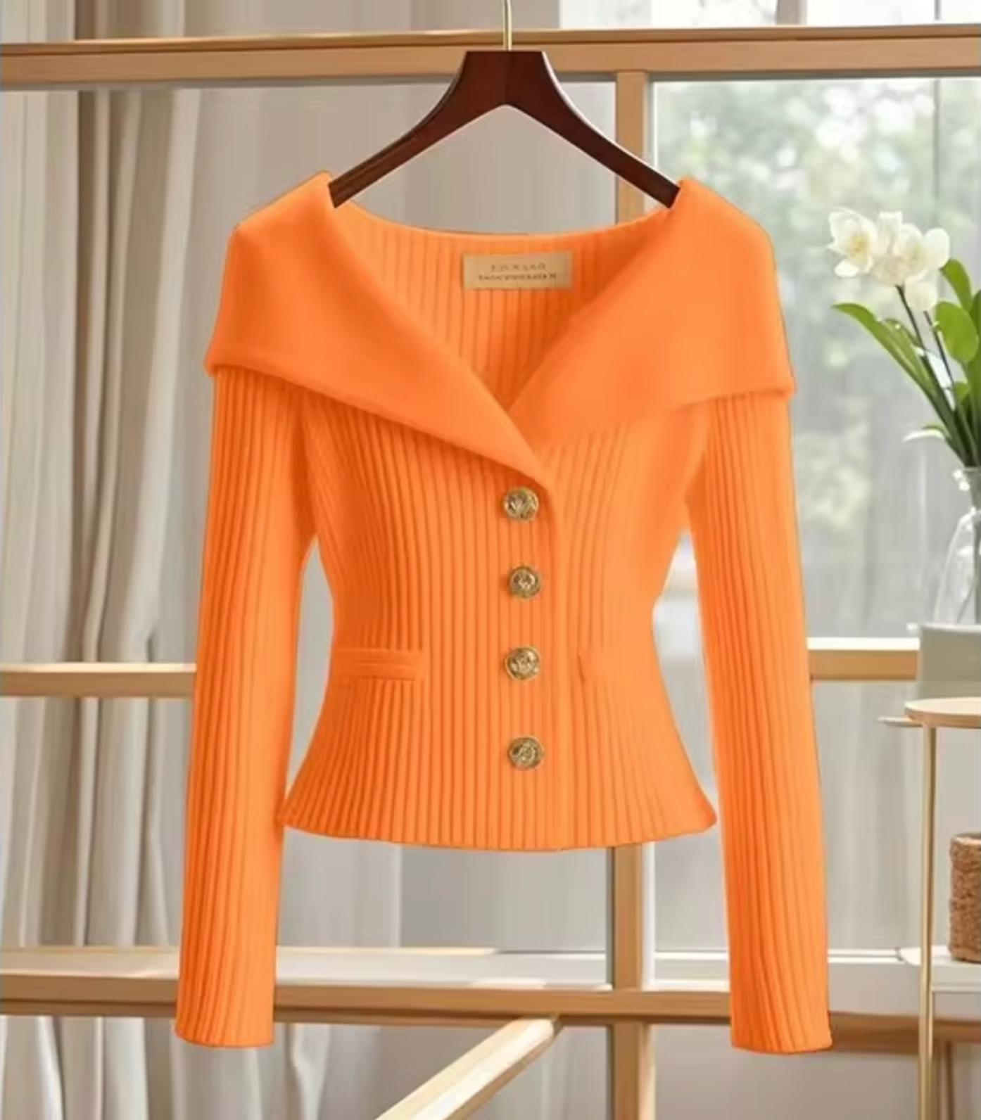Aurora Women's Ribbed Off Shoulder Cardigan 5