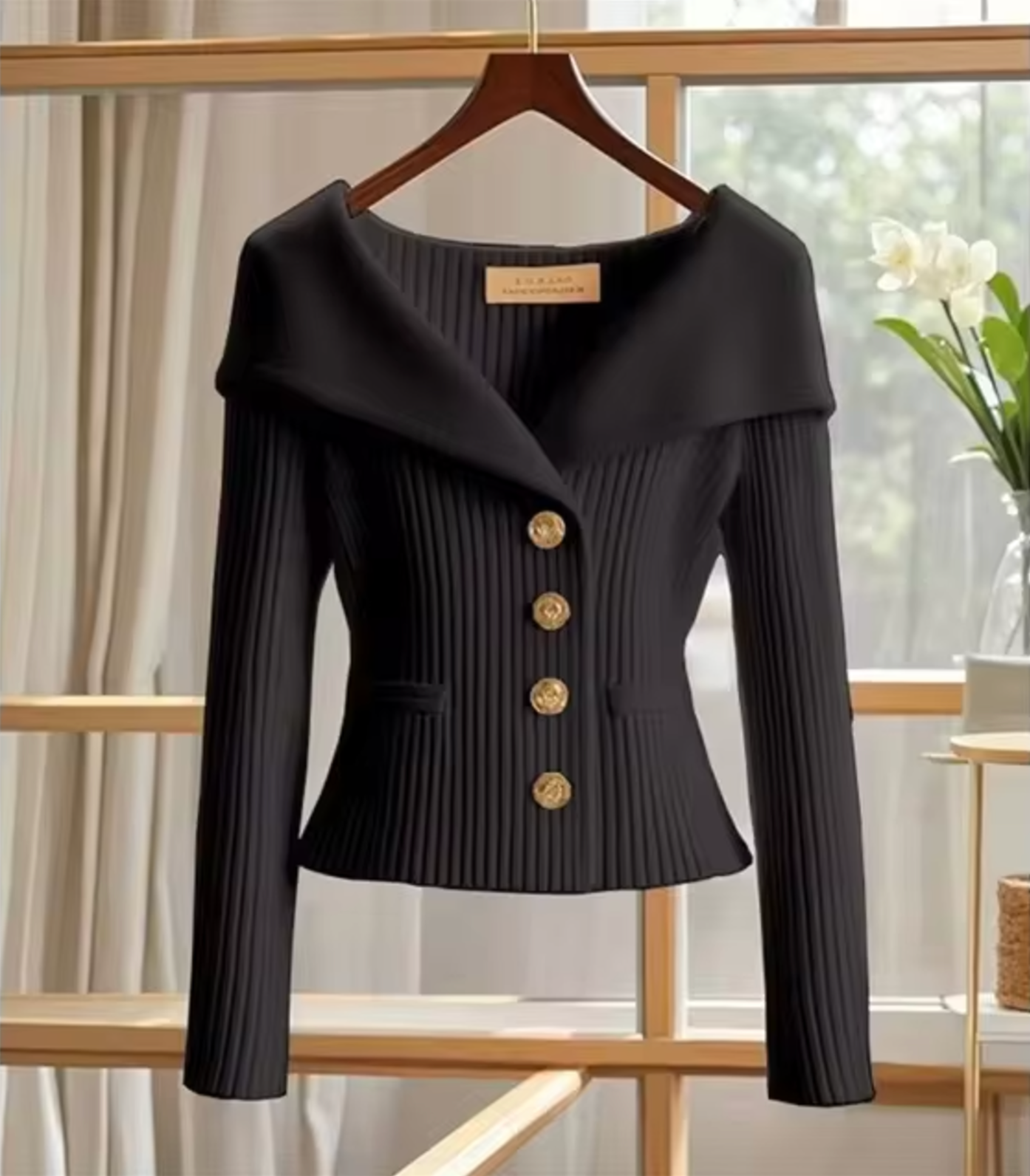 Aurora Women's Ribbed Off Shoulder Cardigan 8