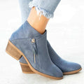 Aurora Women's Suede Block Heel Ankle Boots 1