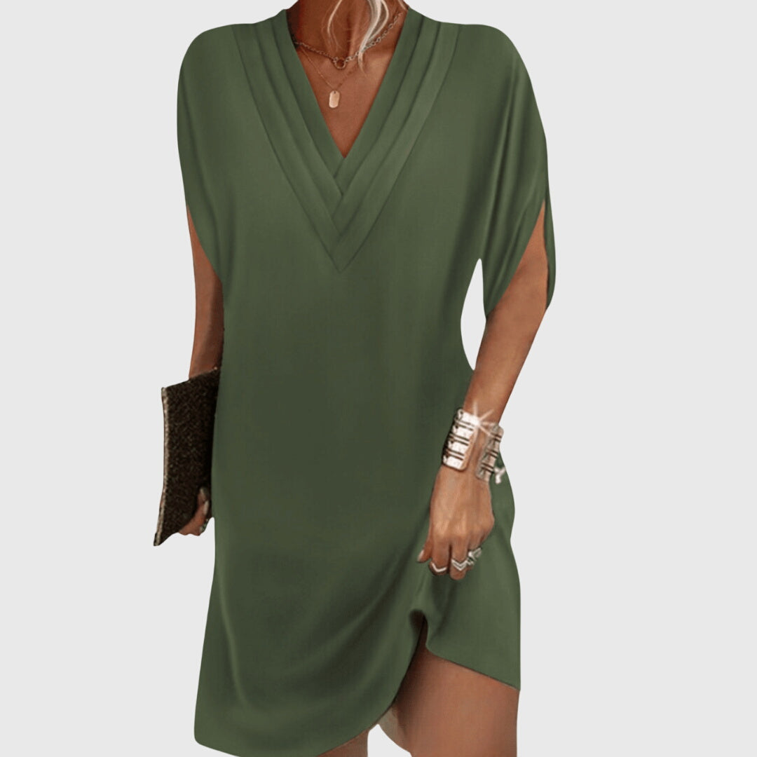 Ava Women's V Neck Wrap Mini Dress 2