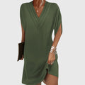 Ava Women's V Neck Wrap Mini Dress 2