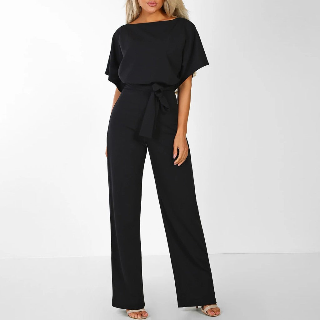 Ava Women's Wide Leg Belted Jumpsuit 3