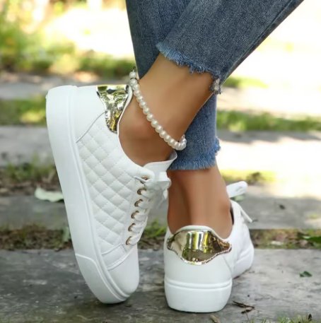 Women's Faux Leather Platform Sneakers