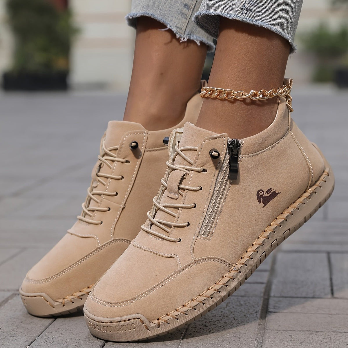 Women's Faux Leather Sneakers