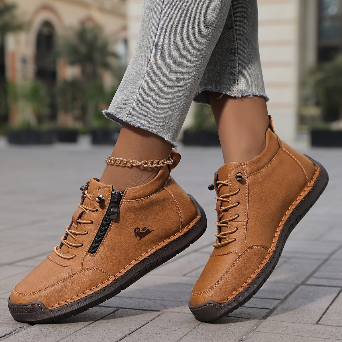 Women's Faux Leather Sneakers
