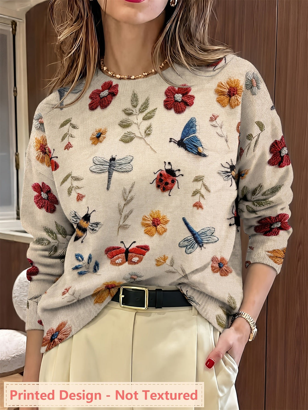 Women's Floral Pullover Sweater