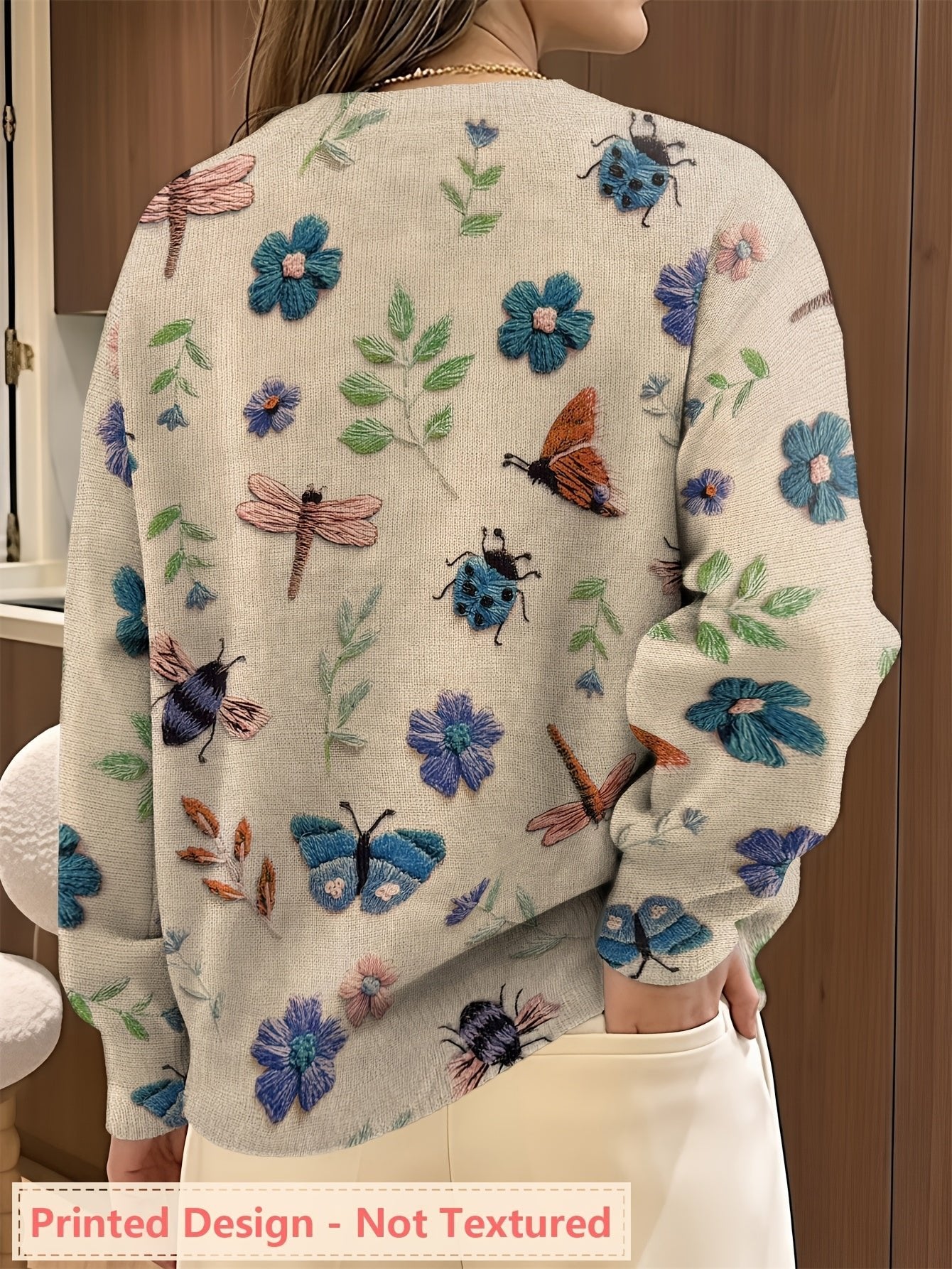 Women's Floral Pullover Sweater