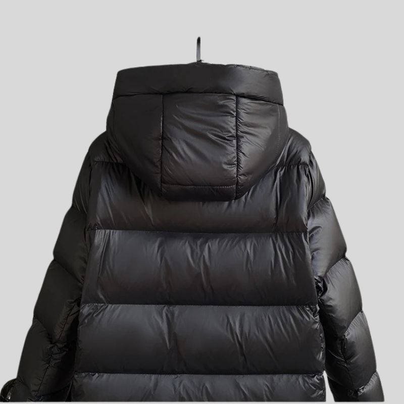 Women's Hooded Long Puffer Coat - 2XL