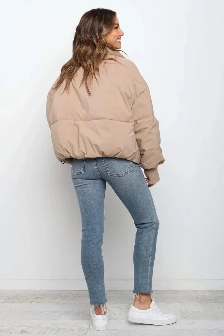Women's Nylon Cropped Puffer Jacket