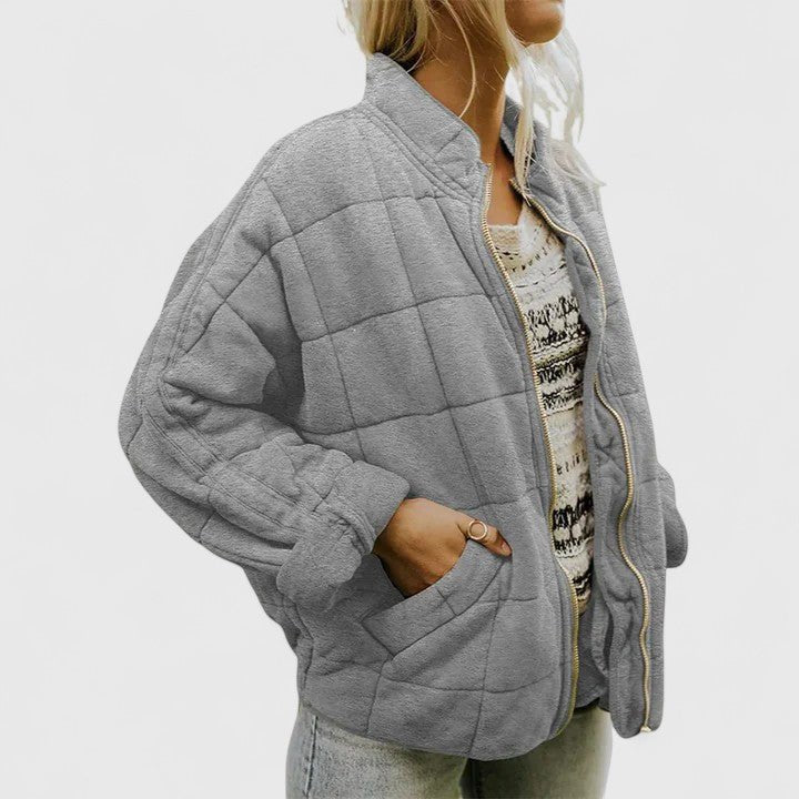 Women's Oversized Puffer Jacket - Gray
