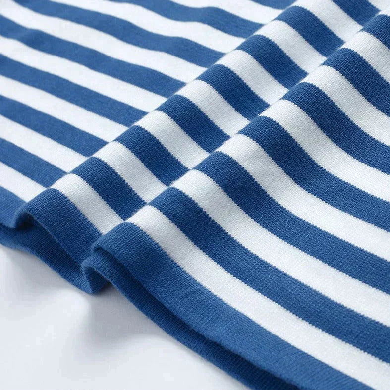 Beatrice Women's Striped Cotton Pullover Sweater 6