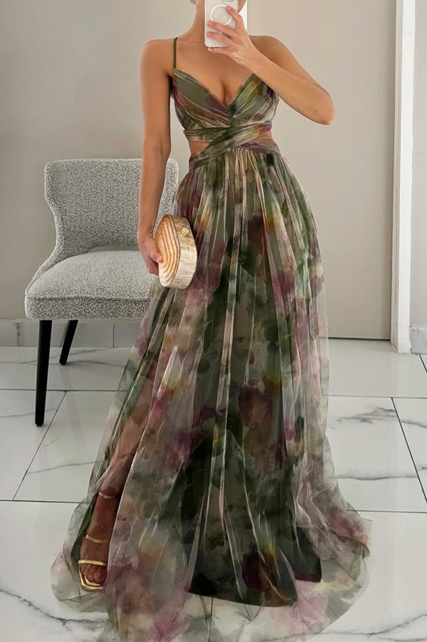 Bethany Women's Chiffon Wrap Maxi Dress 8