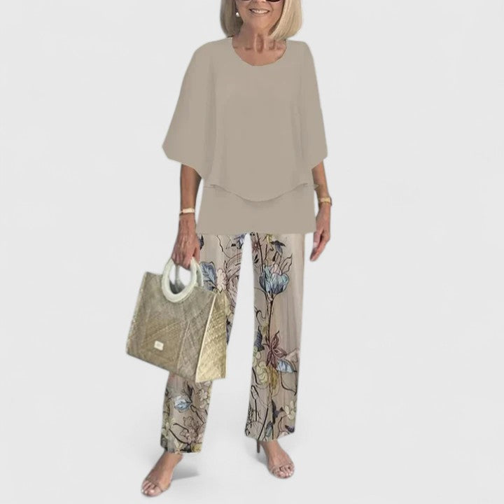 Bethany Women's Floral Wide Leg Trousers 1