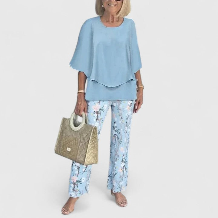 Bethany Women's Floral Wide Leg Trousers 9